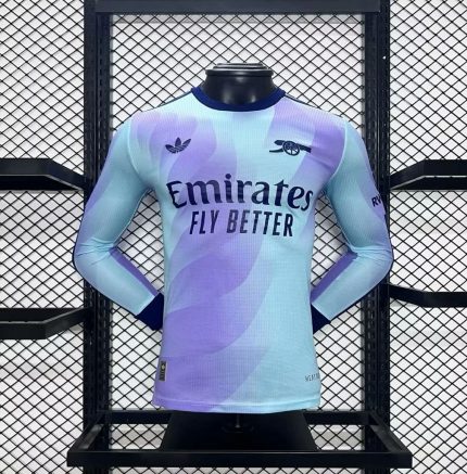 Mens Arsenal 2024/25 Third Long Sleeves Jersey Player Version